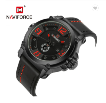 NAVIFORCE 9099 BRB Sport Mens Watches Top Brand Luxury Waterproof Leather Quartz Military Wristwatch Male Clock