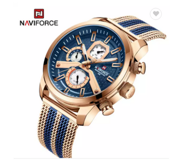 NAVIFORCE 9211S RGBE OEM Custom logo Stainless Steel Luminous Hand Luxury Mens Wrist Quartz Watch for Men