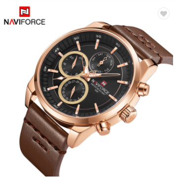 NAVIFORCE 9148 RGBDBN Men Military Genuine Leather Sport Men’s Watches Waterproof Chronograph Quartz Luxury Business Clock Date