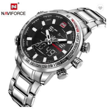 NAVIFORCE 9093 SBW Military Sports Watches Men Luxury Top Brand Digital Quartz Watch Men’s Waterproof Wrist Watch Clock