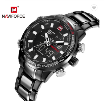 NAVIFORCE 9093 BBW Military Sports Watches Men Luxury Top Brand Digital Quartz Watch Men’s Waterproof Wrist Watch Clock