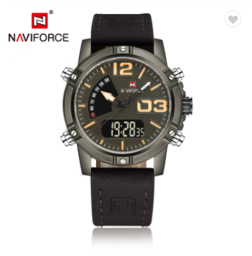 NAVIFORCE 9095 BCEDBN Men’s Fashion Sport Watches Men Quartz Analog Date Clock Man Leather Military Waterproof Watch