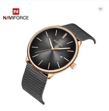 NAVIFORCE 3012L RGB Lady Watch Fashion Simple Women Watches Stainless Steel Waterproof Quartz Wrist Watch Ladies