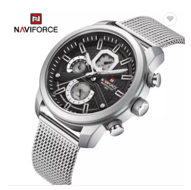 NAVIFORCE 9211S SB New Fashion Mens Luxury Quartz Watches Casual Mesh Steel Strap 30M Waterproof Sport Watch for gift