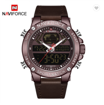 NAVIFORCE 9164 CECEDBN Luxury Mens Sport Watches Military Waterproof Digital Alarm Chronograph Quartz Wristwatch Male Clock