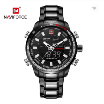 NAVIFORCE 9093 BBW Military Sports Watches Men Luxury Top Brand Digital Quartz Watch Men’s Waterproof Wrist Watch Clock