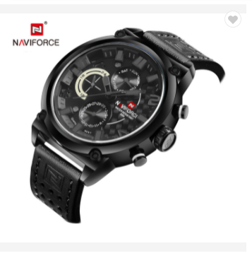 NAVIFORCE 9068L BGYB Luxury Brand Leather Analog Quartz Watches Men Date Week Fashion Military Wristwatches Male Clock