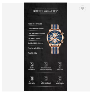 NAVIFORCE 9211S RGBE OEM Custom logo Stainless Steel Luminous Hand Luxury Mens Wrist Quartz Watch for Men