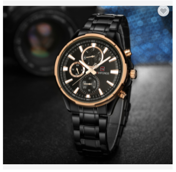 NAVIFORCE 9089S RGB Men 30M Waterproof Sports Watches Mens 24 Hour Date Week Month Stainless Steel Quartz Watches