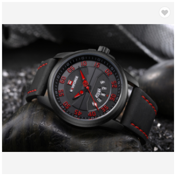 NAVIFORCE 9124 BRB Fashion Brand Men Watch Casual Leather Quartz Analog Wrist Watches Waterproof Auto Week Date Clock
