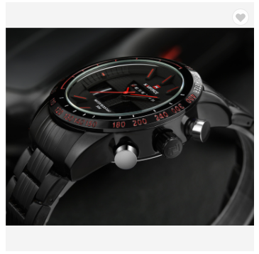 NAVIFORCE 9024 BBR Mens waterproof Sports Watches Full Steel LED Digital Analog Military Quartz Wrist watch Men Clock