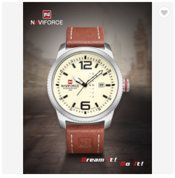 NAVIFORCE 9063 SBBN Luxury Brand Date Quartz Watch Men Casual Military Sports Watches Leather Wristwatch