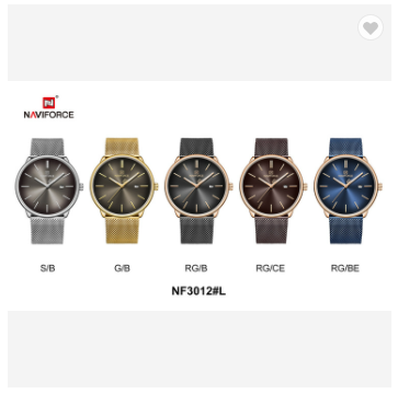 NAVIFORCE 3012L RGB Lady Watch Fashion Simple Women Watches Stainless Steel Waterproof Quartz Wrist Watch Ladies