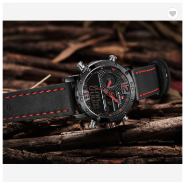 NAVIFORCE 9134 BRB Mens Watches Luxury Military Dual Display Sports Watches Men Quartz Wristwatch Male Waterproof Clock