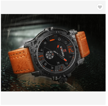 NAVIFORCE 9099 BOLBN Sport Mens Watches Top Brand Luxury Waterproof Leather Quartz Military Wristwatch Male Clock