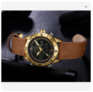NAVIFORCE 9144 GGLBN Casual Sport Watches for Men Top Brand Luxury Military Leather Wrist Watch Man Clock Fashion
