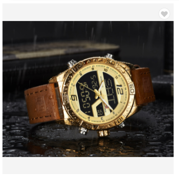 NAVIFORCE 9128 GWBN Mens Watches Luxury Military Dual Display Quartz Sports Waterproof Watches Men Wristwatch Male Clock