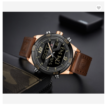 NAVIFORCE 9128 RGRGDBN Mens Watches Luxury Military Dual Display Quartz Sports Waterproof Watches Men Wristwatch Male Clock