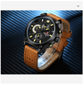 NAVIFORCE 9068L BYBN Luxury Brand Leather Analog Quartz Watches Men Date Week Fashion Military Wristwatches Male Clock