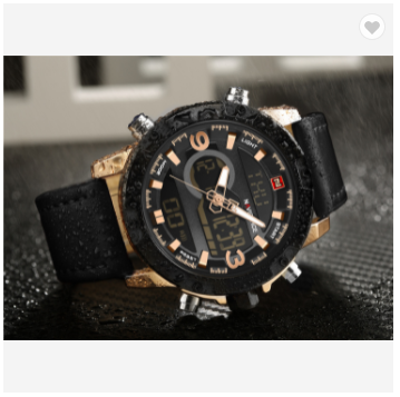 NAVIFORCE 9097 RGBB Luxury Brand Men Sport Watches Men’s Leather Digital Army Military Watch Man Quartz waterproof Clock
