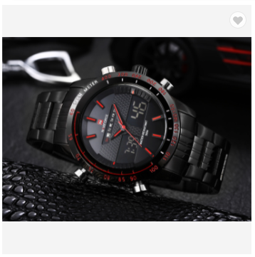 NAVIFORCE 9024 BBR Mens waterproof Sports Watches Full Steel LED Digital Analog Military Quartz Wrist watch Men Clock