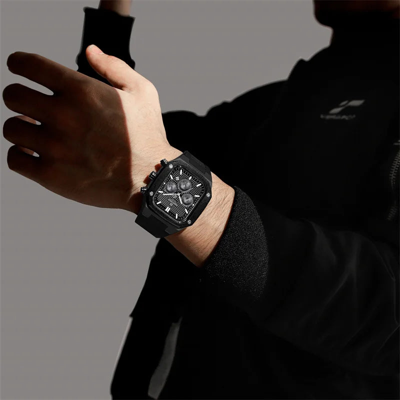 NAVIFORCE 8037 Square Luxury Date Chronograph Quartz Waterproof