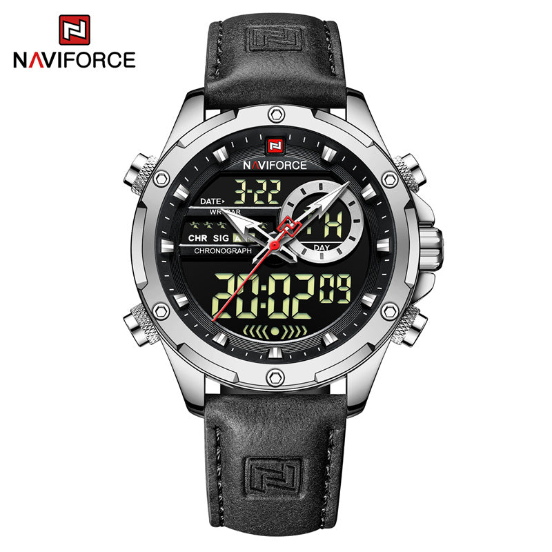 Naviforce 9208 Military Watches for Men Luxury Sport Chronograph Alarm Quartz Clock Digital Male WristWatch Waterproof 2022 - SBB