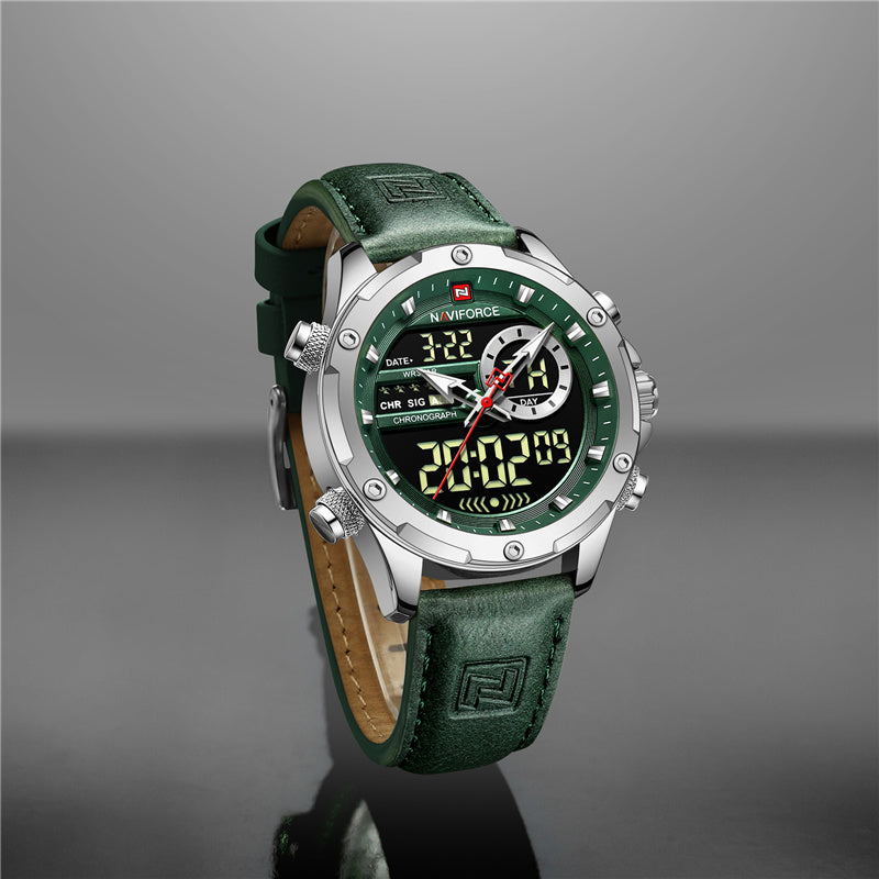 Naviforce 9208 Military Watches for Men Luxury Sport Chronograph Alarm Quartz Clock Digital Male WristWatch Waterproof 2022