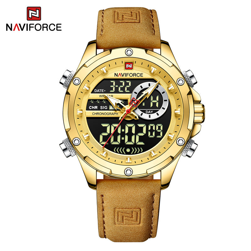 Naviforce 9208 Military Watches for Men Luxury Sport Chronograph Alarm Quartz Clock Digital Male WristWatch Waterproof 2022 - GGLBN