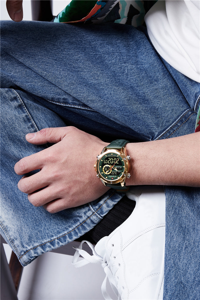 Naviforce 9208 Military Watches for Men Luxury Sport Chronograph Alarm Quartz Clock Digital Male WristWatch Waterproof 2022