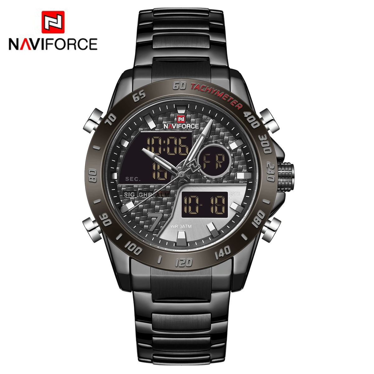 New Watch NAVIFORCE 9171 SBEBE Luxury Wrist Watch Fashion Sport Quartz Male Watches reloj navy force - Black