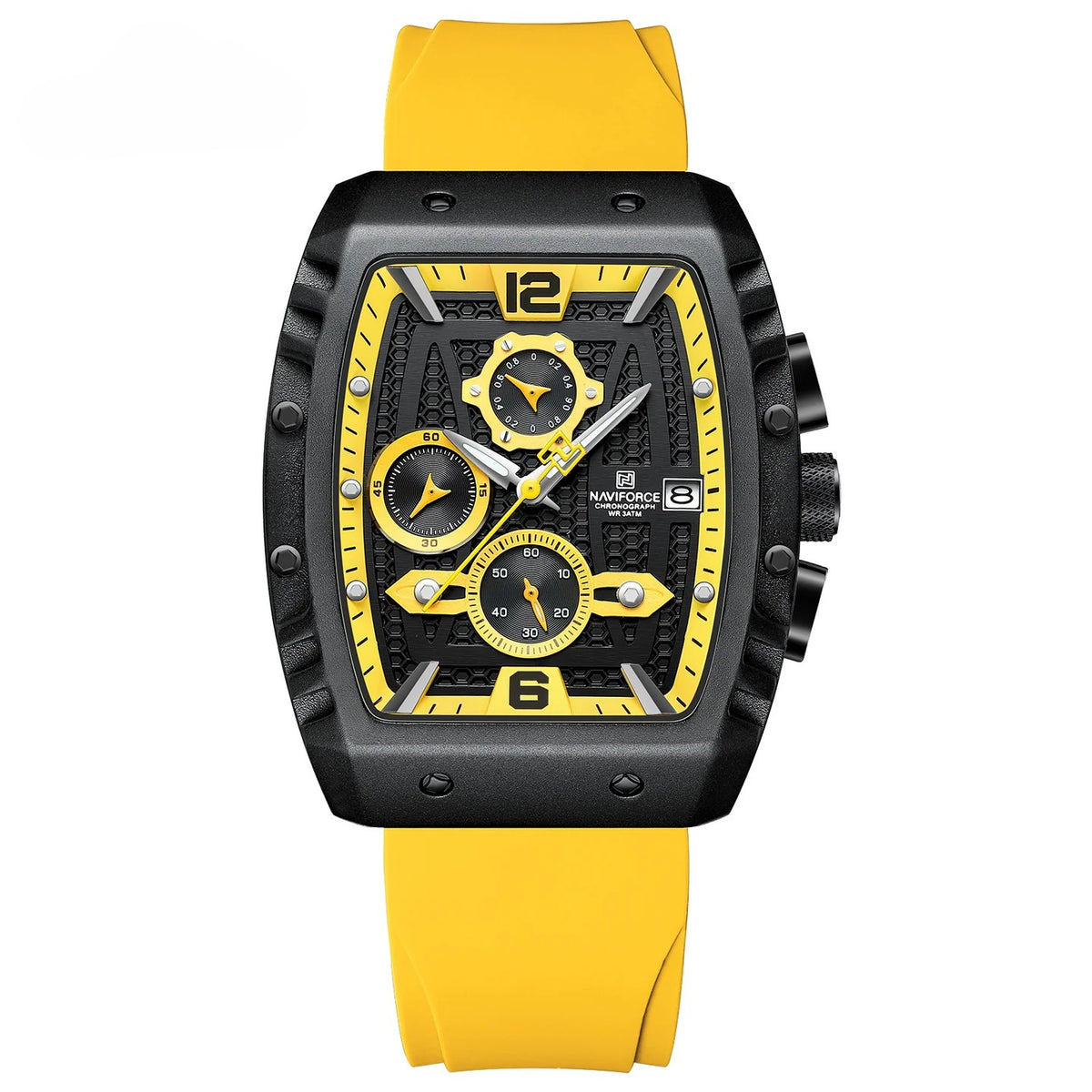 NAVIFORCE 8025 Square Case Chronograph Sport Watch for Men - BYY