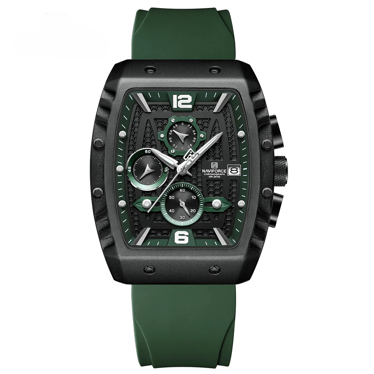 NAVIFORCE 8025 Square Case Chronograph Sport Watch for Men - BGNGN