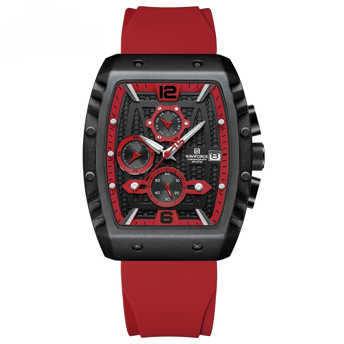 NAVIFORCE 8025 Square Case Chronograph Sport Watch for Men - BRR