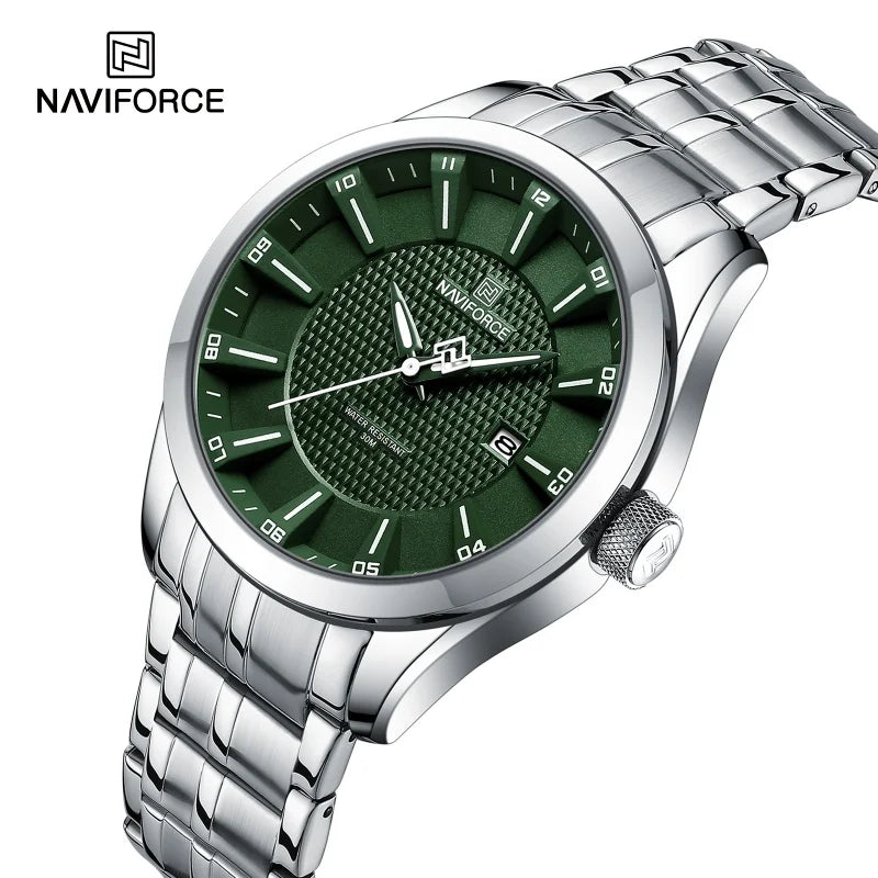 NAVIFORCE NF8032 Men Quartz Date Display Wristwatch Waterproof - SGN