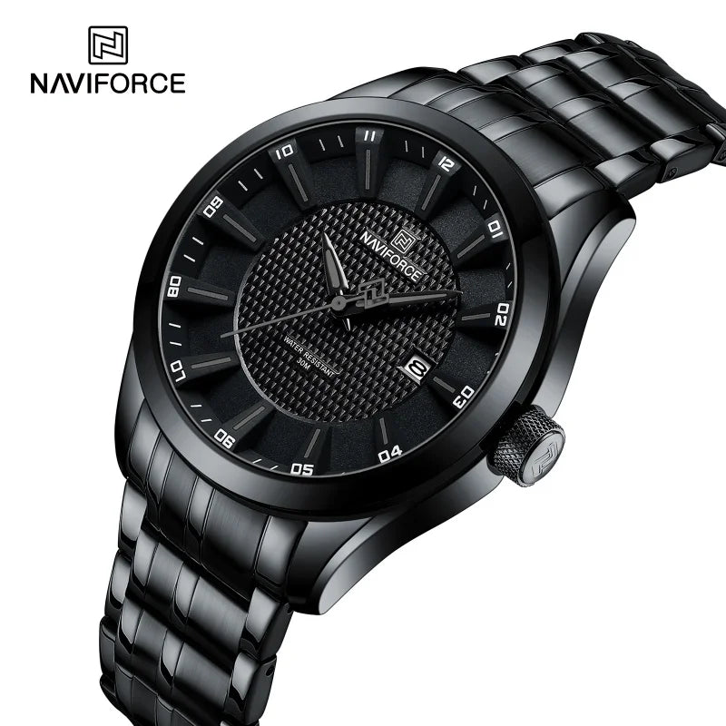 NAVIFORCE NF8032 Men Quartz Date Display Wristwatch Waterproof - BGY