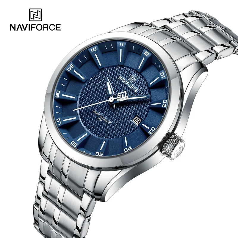 NAVIFORCE NF8032 Men Quartz Date Display Wristwatch Waterproof - SBE