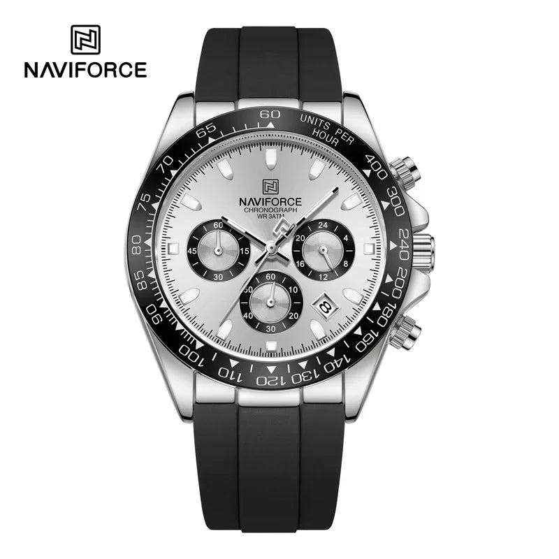 NAVIFORCE NF8054 New Luxury Fashion Men‘s Business Casual Wrist Watch - SWB