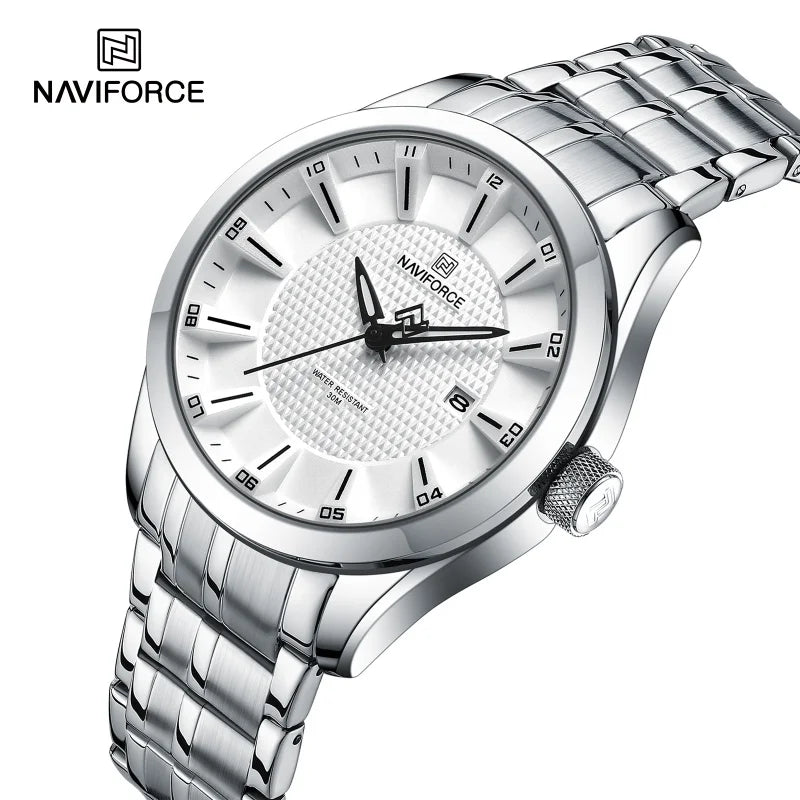 NAVIFORCE NF8032 Men Quartz Date Display Wristwatch Waterproof - SW