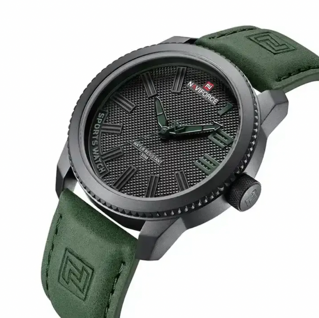 NAVIFORCE 9202L Sports Watch Men Fashion Casual Quartz Wristwatch Male Date Waterproof Leather Analog Clock