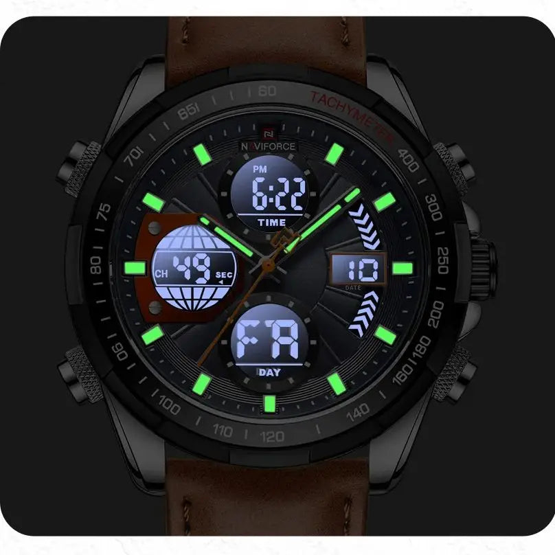 NAVIFORCE NF9197L Men’s Sport Watch 3Bar Waterproof Quartz