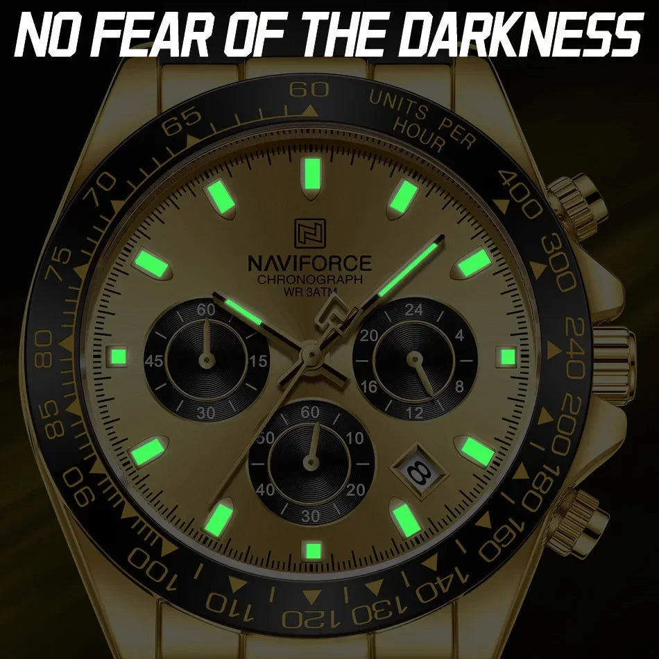 NAVIFORCE NF8054 New Luxury Fashion Men‘s Business Casual Wrist Watch