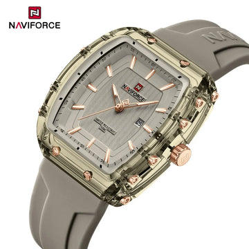 NAVIFORCE Ladies Wristwatches Fashion Comfortable Silicone Strap Date Women’s Watches Quality Waterproof Female Luminous Clock