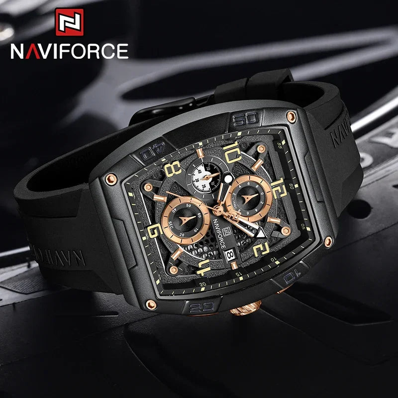 NAVIFORCE NF8052 Large Dial Multifunction Chronograph Watch