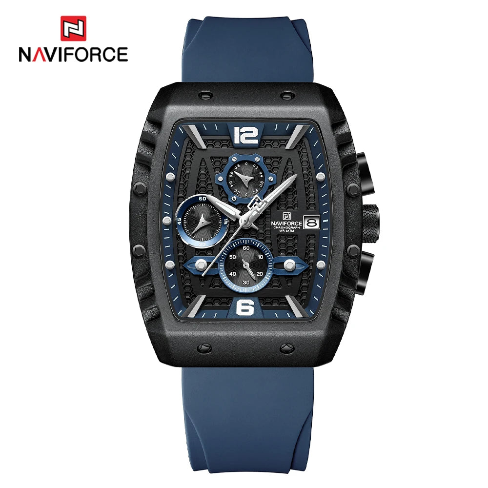 NAVIFORCE NF8025 Men’s Chronograph Watch – Waterproof, Luminous Date - blue