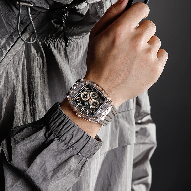 New NAVIFORCE Men’s Quartz Multifunction Watches Fashion Sports Chronograph 5ATM Waterproof Silicone Band Casual Man Wrist Watch