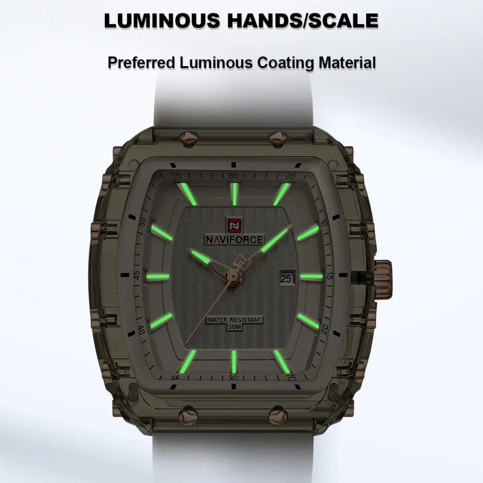 NAVIFORCE Ladies Wristwatches Fashion Comfortable Silicone Strap Date Women’s Watches Quality Waterproof Female Luminous Clock