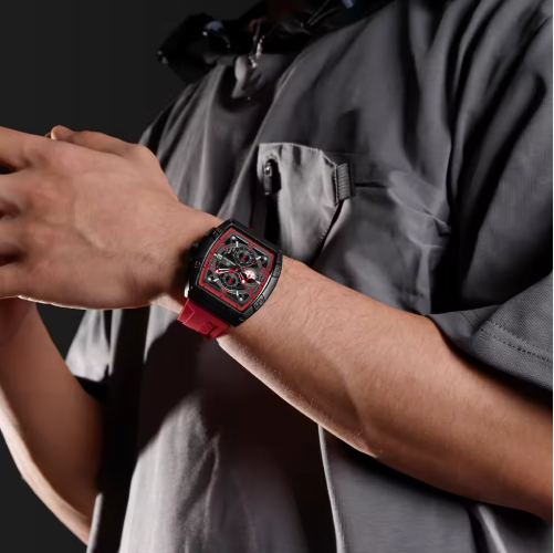 NAVIFORCE 8052 Men’s Sports Quartz Watch with Silicone Strap